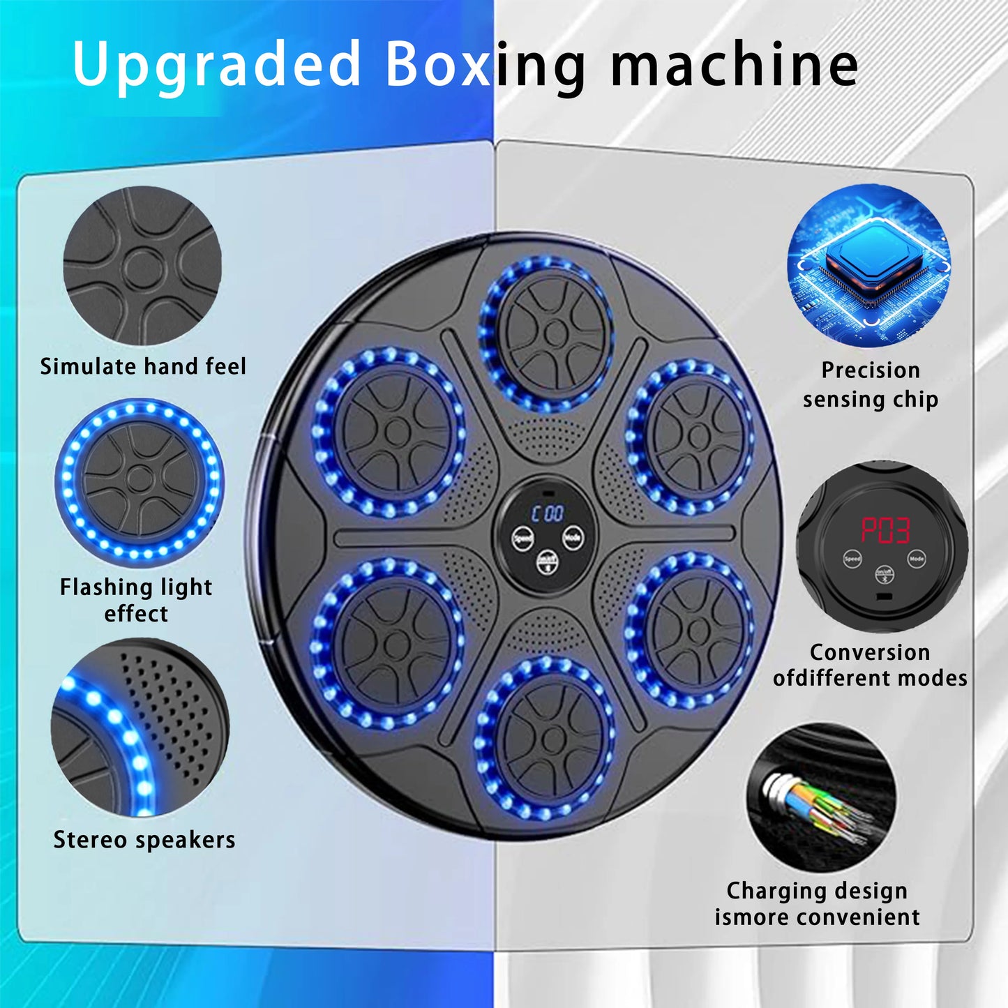 Trainer Gym™ Smart Bluetooth Music Boxing Machine With Gloves